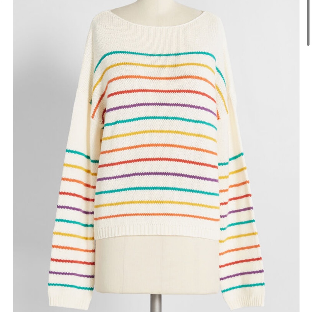 Modcloth Multicolor Striped Sweater